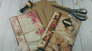 Part 2 Making an Envelope Journal Junk Journal Booklet Folio Tutorial [upl. by Shoifet]