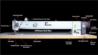 FC4420105 Double Needle Extra Long Arm Flat Bed Unison Feed Lockstitch Sewing Machine [upl. by O'Rourke]