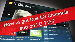 How to install LG Channels on webOS if not available in the LG Content store [upl. by Ahaelam]