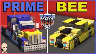 Minecraft How To Make Prime amp Bee in Vehicle Form In Minecraft quotTransformersquot [upl. by Possing]