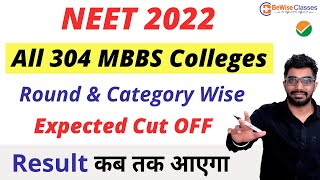 NEET 2022  All 304 MBBS Colleges Cut OFF  Round amp Category Wise Expected Cut Off  BeWise [upl. by Tarrah]