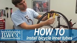 Installing an inner tube on your bike [upl. by Dnalon290]