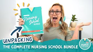 Unpacking The Complete Nursing School Bundle  Nursing Notes  NurseInTheMaking [upl. by Amhsirak113]