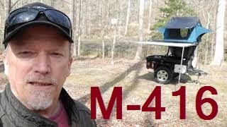 M416 Rooftop Tent overland Military Trailer [upl. by Nosmoht]