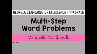 Multi  Step Word Problems [upl. by Marler809]