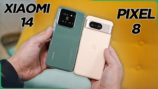 Xiaomi 14 vs Pixel 8 Batalla ANDROID 2024 [upl. by Nnairb669]