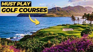 15 JAWDROPPING Golf Course Hawaii  Bucket List Golf Courses [upl. by Yemiaj]