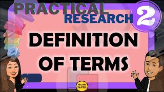 DEFINITION OF TERMS  PRACTICAL RESEARCH 2 [upl. by Alvinia]