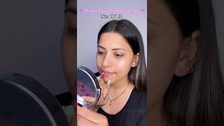 How to overline your lips like KYIE😱 plumpliplove lipliner lipstick lips hacks lipartistry [upl. by Demmahom]