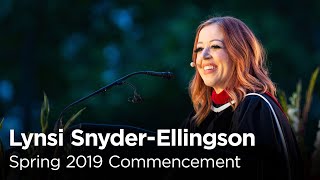 InNOut Burgers Lynsi SnyderEllingson — Spring 2019 Commencement Address [upl. by Aicelef]