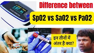 difference between SpO2 SaO2 PaO2 [upl. by Eseeryt471]