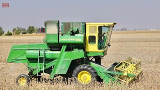 John Deere 55 EB Combine Harvesting Soybeans [upl. by Naashom]