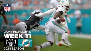 Las Vegas Raiders vs Miami Dolphins Game Highlights  NFL 2024 Season Week 11 [upl. by Llemij]