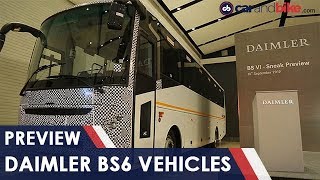 Daimler BS6 Vehicles Preview  NDTV carandbike [upl. by Lurette]