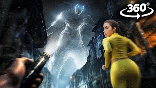 360° You and Girlfriend Escapes Scary Ghost Titan VR 360 Horror Video 4K Ultra HD [upl. by Hamforrd]