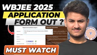 WBJEE 2025  Application Form Out😎  How to fill watch in detail Form Manual Important Instruction [upl. by Tekla]