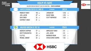 Holmer Green CC 1st XI v Hayes Middlesex CC 2nd XI [upl. by Bollen]