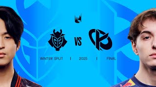 G2 vs KC  2025 LEC Winter Split Playoffs  Split Final [upl. by Eleen541]