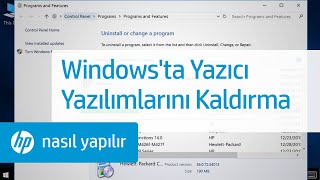 Windowsta Yazıcı Yazılımlarını Kaldırma  HP Support [upl. by Ynnor]