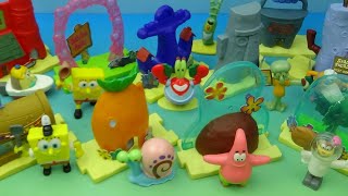 2021 NICKELODEON SPONGEBOB SQUAREPANTS set of 10 McDONALDS HAPPY MEAL COLLECTIBLES VIDEO REVIEW [upl. by Courtney]