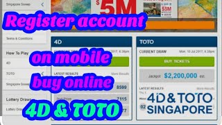 Singapore pools online account opening  How to buy 4D online  4D  TOTO [upl. by Sukramal]