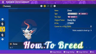 How to breed Hisuian Zorua with different pokeballs  Pokemon Scarlet and Violet [upl. by Lehcer]