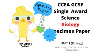 CCEA GCSE Single Award Science Biology Unit 1 Higher Tier Specimen Exam Paper [upl. by Bibby]