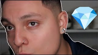 BEST Piercings For Men Double Lobe Cartilage Tragus Nose Piercing [upl. by Kitrak]