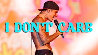 Ed Sheeran amp Justin Bieber  I Dont Care Lyrics [upl. by Ahseyd]