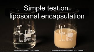 Simple test on liposomal encapsulation liposomal vitamin C biohacking [upl. by Ettevi]