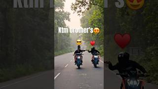 cute smile bro♥️😍 Ktm brothers😎 shorts trending duke bike ktmduke bikelover support rider [upl. by Einnej471]