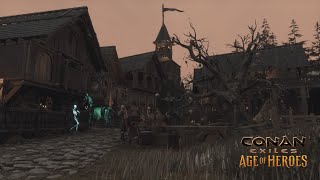 Conan Exiles  Spooky Village Build  YogtoberVillage [upl. by Aiyekal]