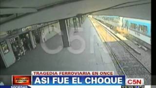 C5N  TRAGEDIA EN EL TREN SARMIENTO EN ONCE ASI FUE EL CHOQUE [upl. by Priscilla]