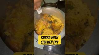 LUNCH  KUSKA WITH CHICKEN FRY  Easy recipe for beginners  Seconds Cooking  kuska chickenfry [upl. by Minsat174]