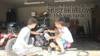 EASY Empty A Motorcycle Gas Tank [upl. by Renault723]