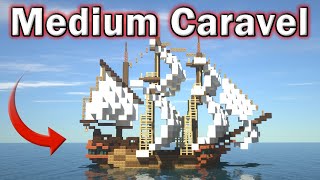 Minecraft Tutorial How to Make a BoatShip Medium Caravel [upl. by Airdnax]