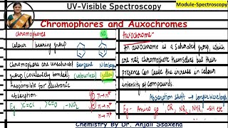 Chromophore and Auxochrome Uv spectroscopy Chromophore and Auxochrome in UV spectroscopy [upl. by Clifton]