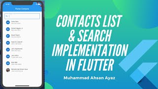 Contacts List amp Search Implementation in Flutter  Easy Peasy [upl. by Thunell]