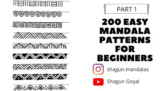 200 Easy Mandala Patterns for Beginners  Part 1  Mandala Art [upl. by Joses864]