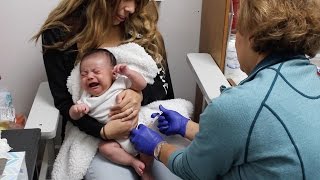 BABYS FIRST SHOTS amp VACCINE HORRIBLE PAIN [upl. by Mariska]