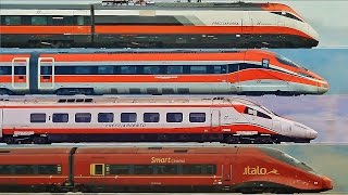 Treni alta velocità a 250 kmh direttissima RomaFirenze Frecciarossa Frecciarossa1000 Italo NTV [upl. by Anahsohs1]