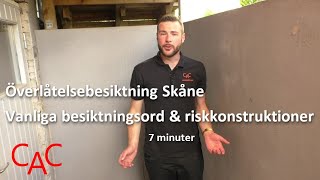 Vanliga besiktningsord amp riskkonstruktioner  Överlåtelsebesiktning Skåne  CAC Sweden [upl. by Aerdnaxela]