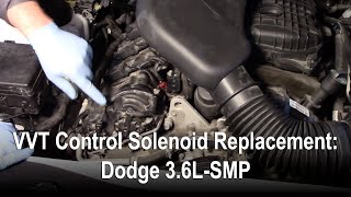 VVT Control Solenoid Replacement Dodge 36L [upl. by Bernelle]