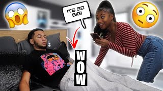 WAKING UP quotBRICK PRANK ON MY GIRLFRIEND cute reaction [upl. by Anileve607]