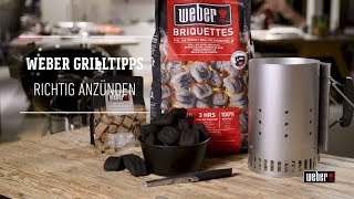 Weber Grill  Grilltipps  Richtig Anzünden [upl. by Lekcim310]