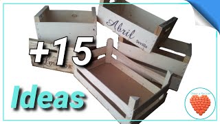 15 ideas para reutilizar huacales o cajas de madera DIY  Decoración  Fiestas  Organización y más [upl. by Rasure60]