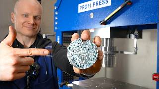 Turning Nuts and Bolts into Solid Steel with 300 TON Hydraulic Press [upl. by Nillek185]