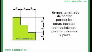 Acotación de una pieza  Tecnología ESO [upl. by Gaylene]