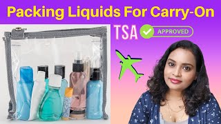 How To Pack Liquids In CarryOn Baggage  TSA 311 Liquid Rule For Hand Luggage [upl. by Bambie617]