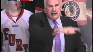 Blackhawks coach Joel Quenneville screaming mad [upl. by Reedy]